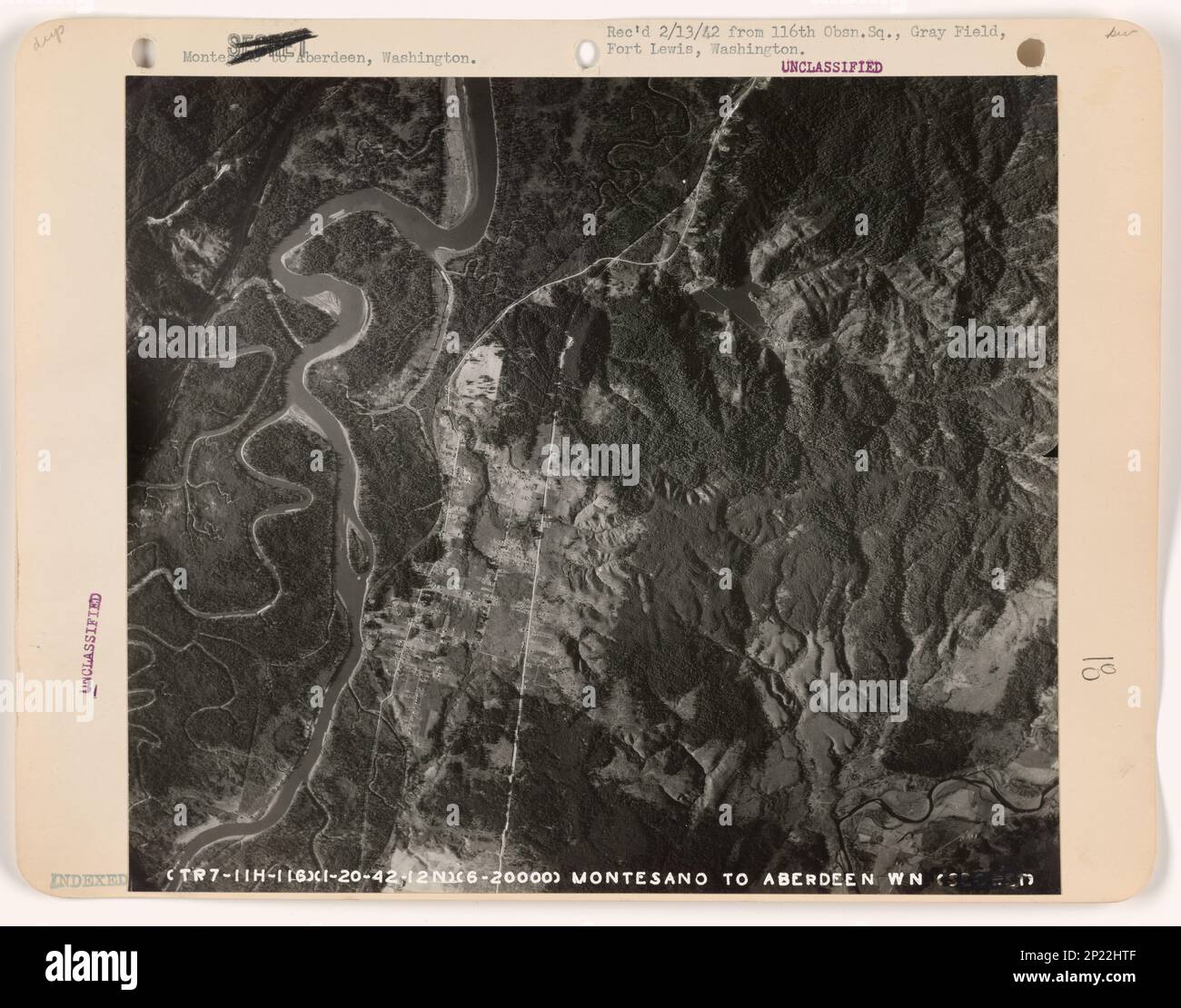 Washington Montesano through Capehorn, Aerial Photograph Stock Photo