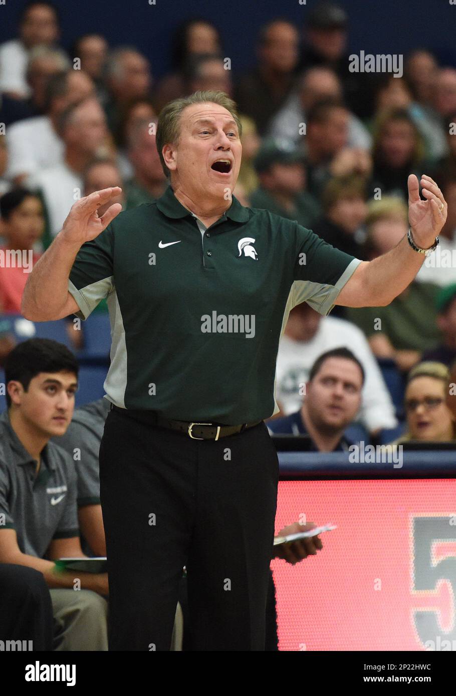 27 November 2015 Michigan State Head Coach Tom Izzo during the DIRECTV