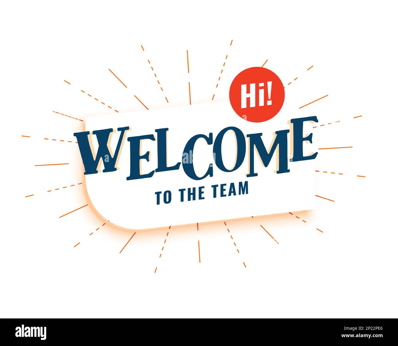 congratulate your new employee with trendy welcome background vector ...