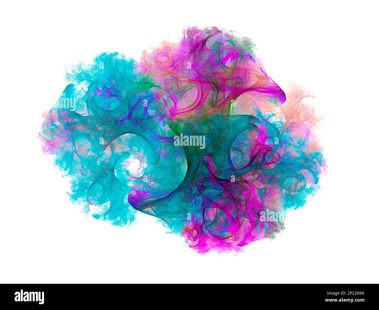 Abstract background illustration, modern hipster futuristic fractal flame graphic, colorful surreal poster, banne Stock Photo