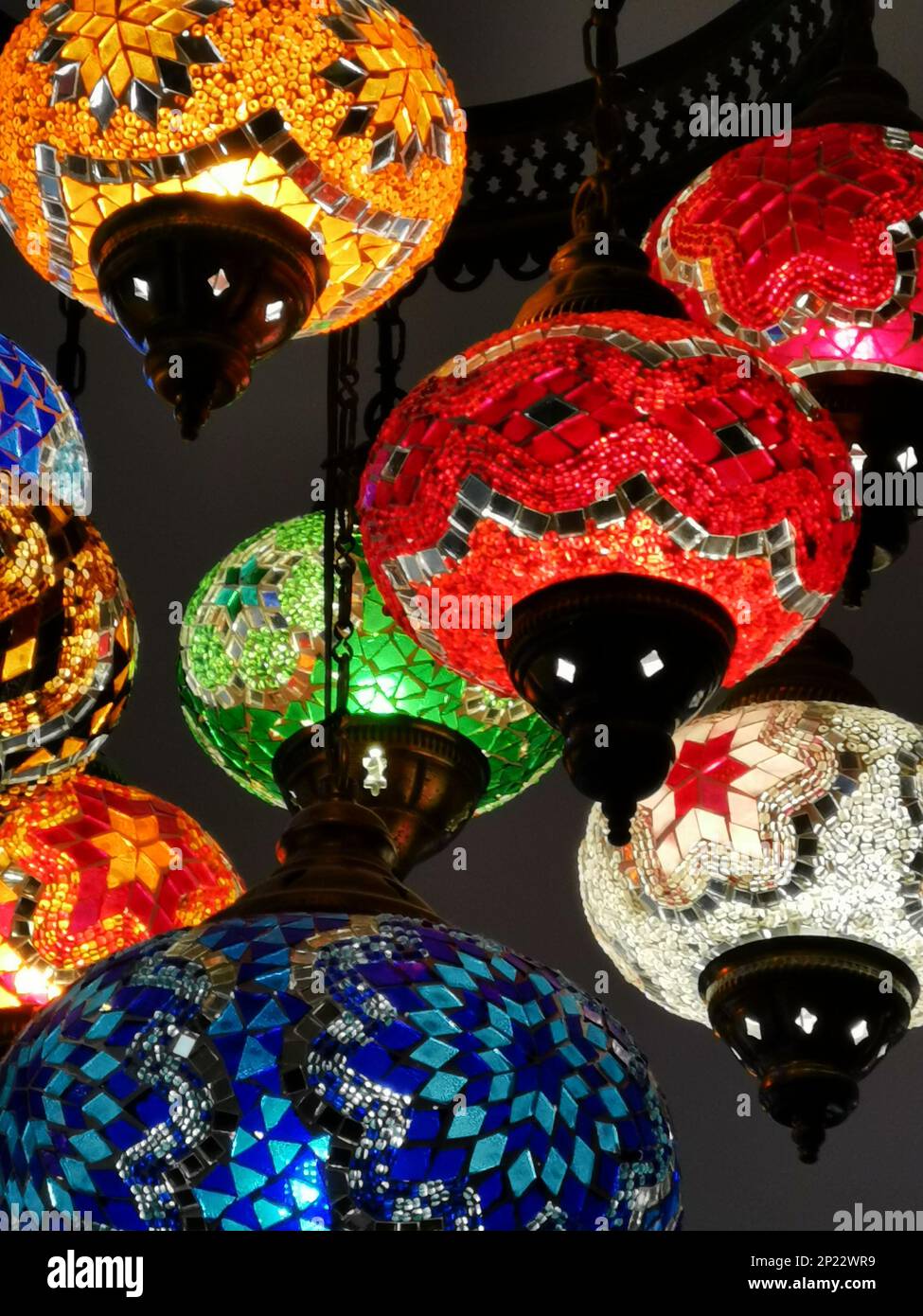 Turkish mosaic lamps souvenir hi-res stock photography and images - Alamy
