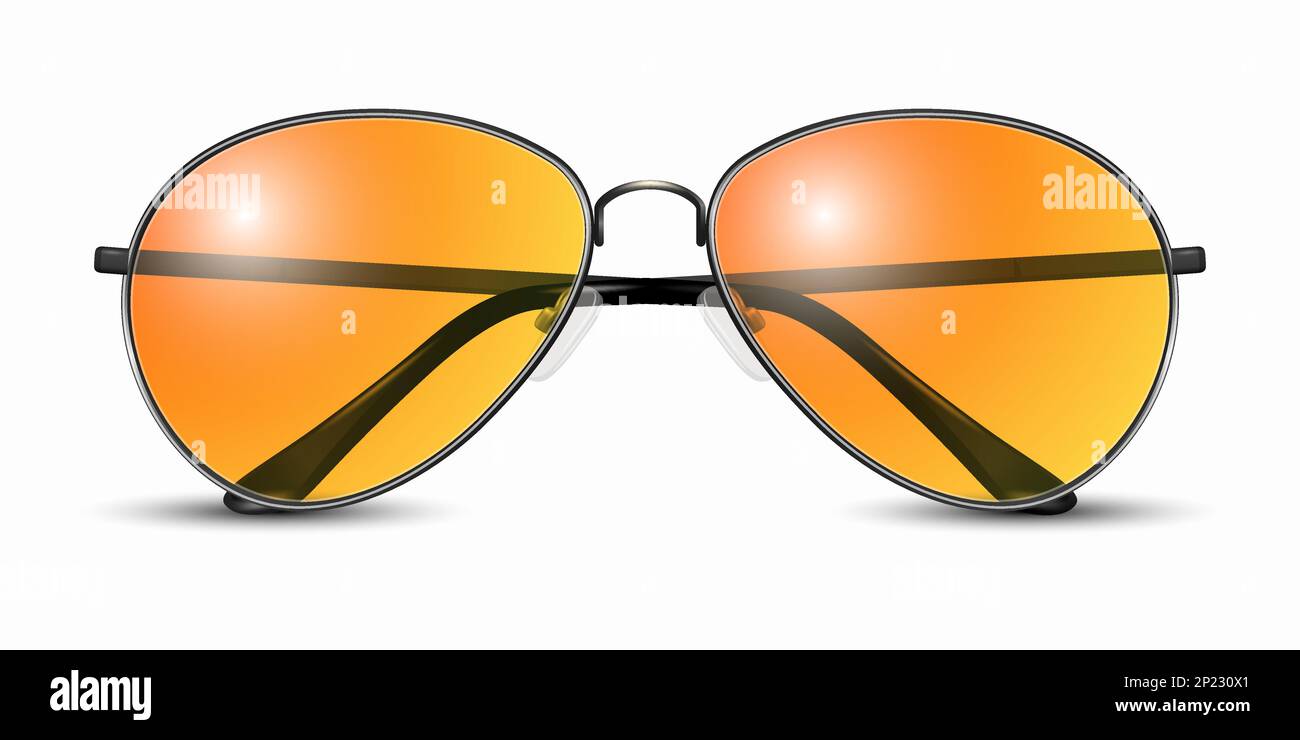 Orange lens sunglasses vintage hot sale