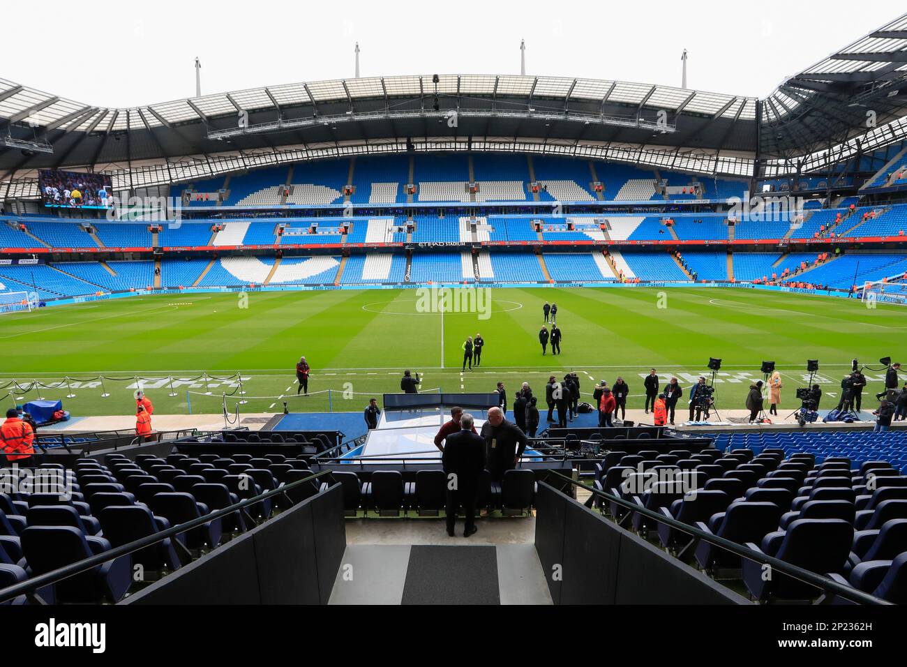 Interior view of the Etihad Stadium ahead of the Premier League match ...