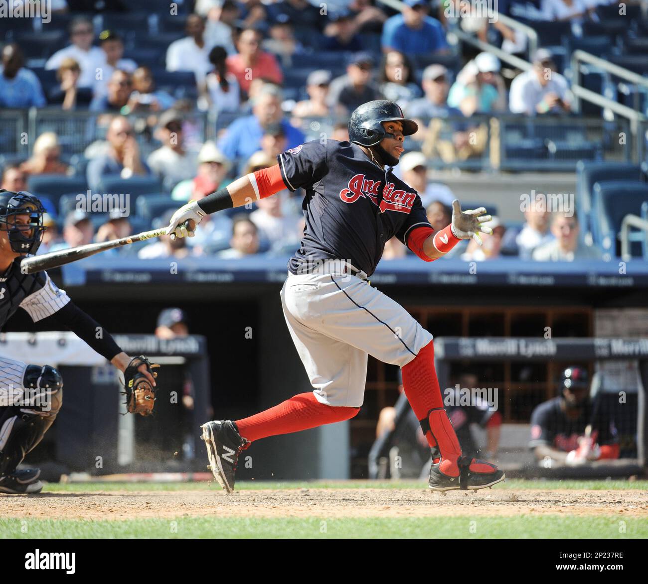 Cleveland Indians infielder Carlos Santana (41) during game against the New  York Yankees at Yankee Stadium in Bronx, New York; June 5, 2013. Yankees  defeated Indians 6-4. (AP Photo/Tomasso DeRosa Stock Photo - Alamy