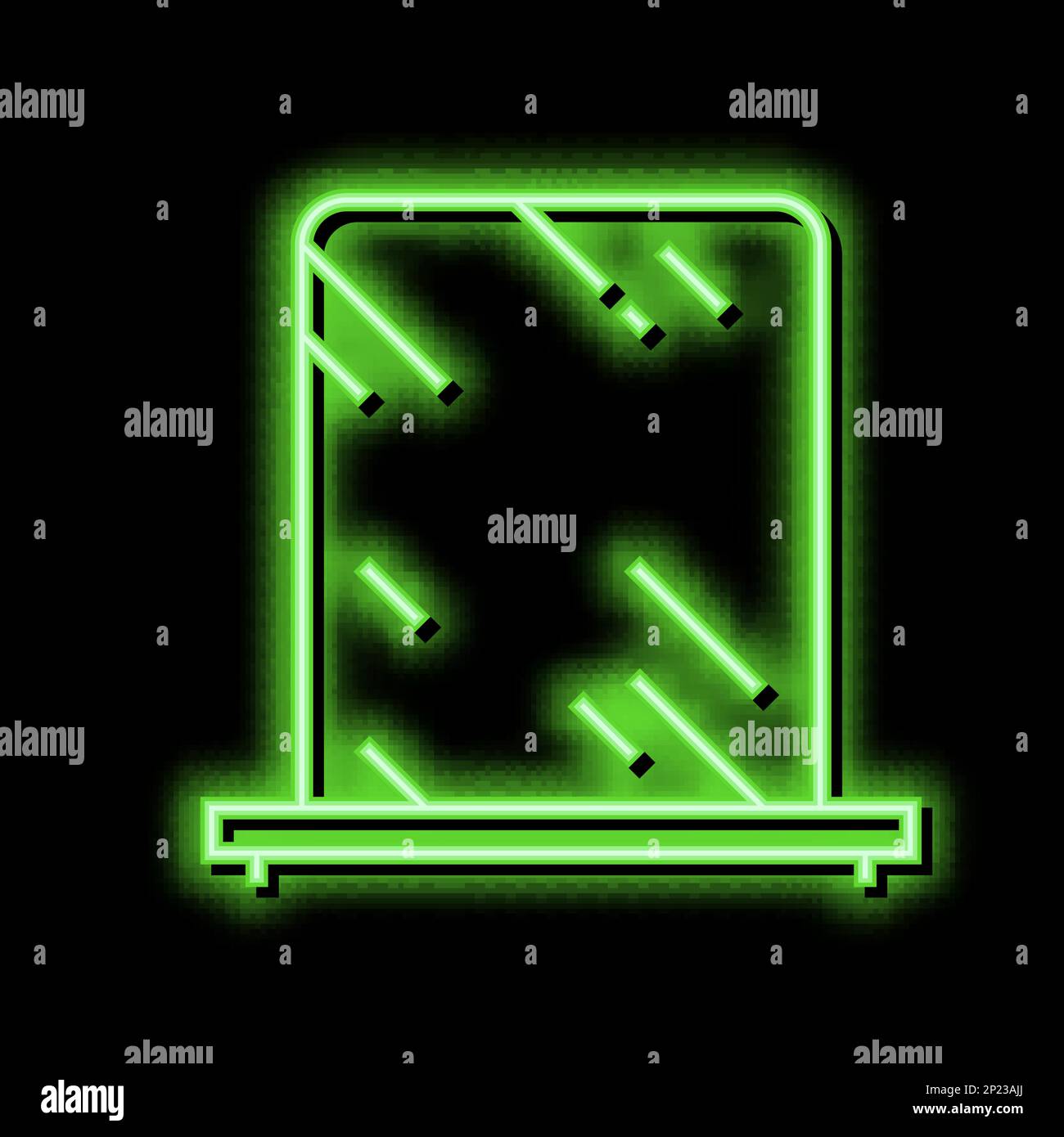 bathroom-mirror-neon-glow-icon-illustration-stock-vector-image-art