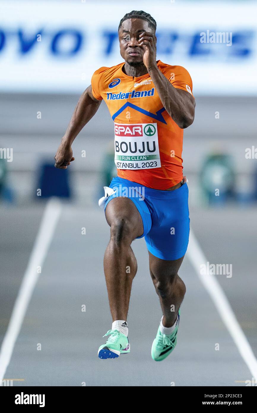 ISTANBUL Raphael Bouju in action at 60 meters on the third day of the