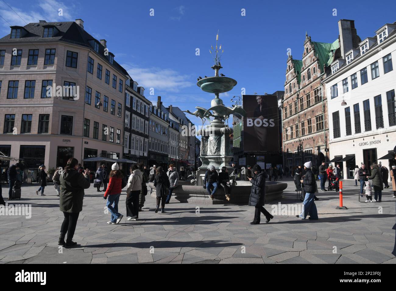 Copenhagen /Denmark/04 March 2023/ .View of most famous pedestrain ...