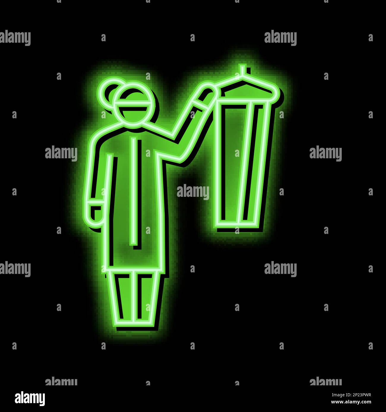 dressing homecare service neon glow icon illustration Stock Vector