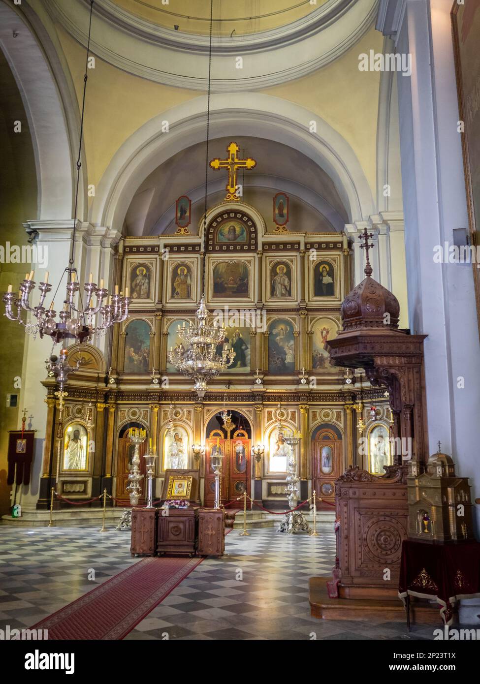 Church of St. Nicholas interior, Kotor Stock Photo