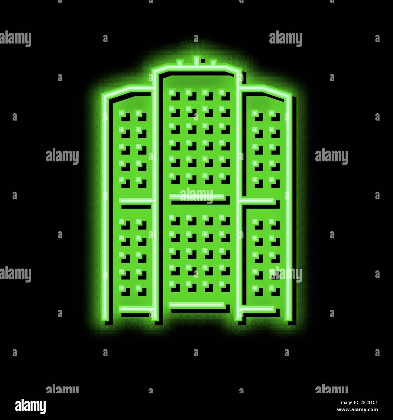 apartment house neon glow icon illustration Stock Vector Image & Art ...
