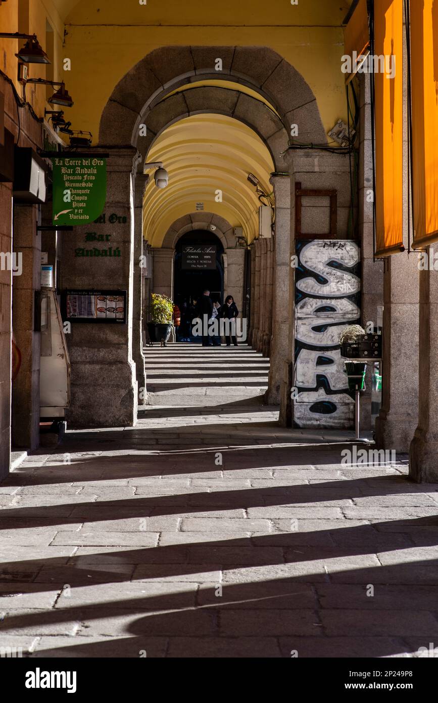 Main Square of Madrid, Spain. Stock Photo