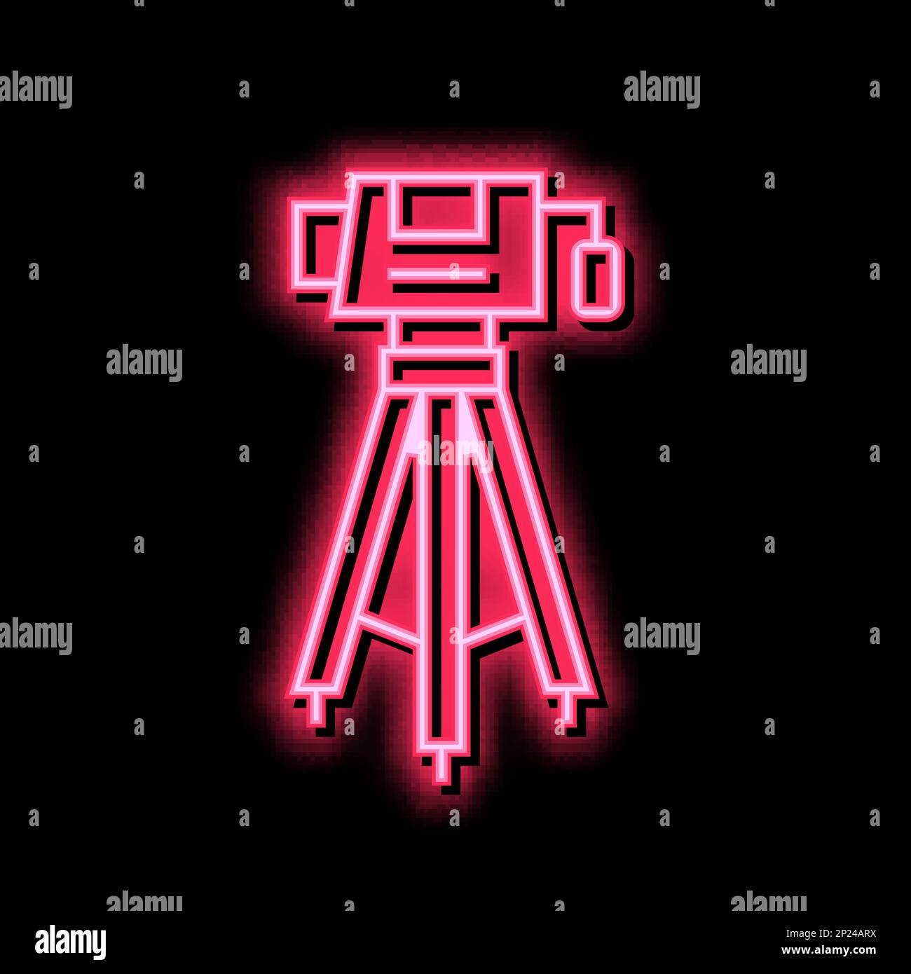 geology measuring gadget neon glow icon illustration Stock Vector Image ...
