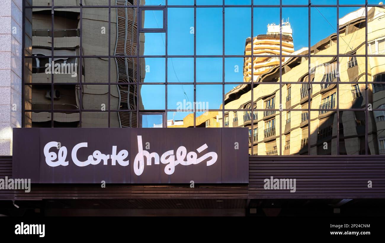 El Corte Ingles Store in Alicante, Spain Stock Photo