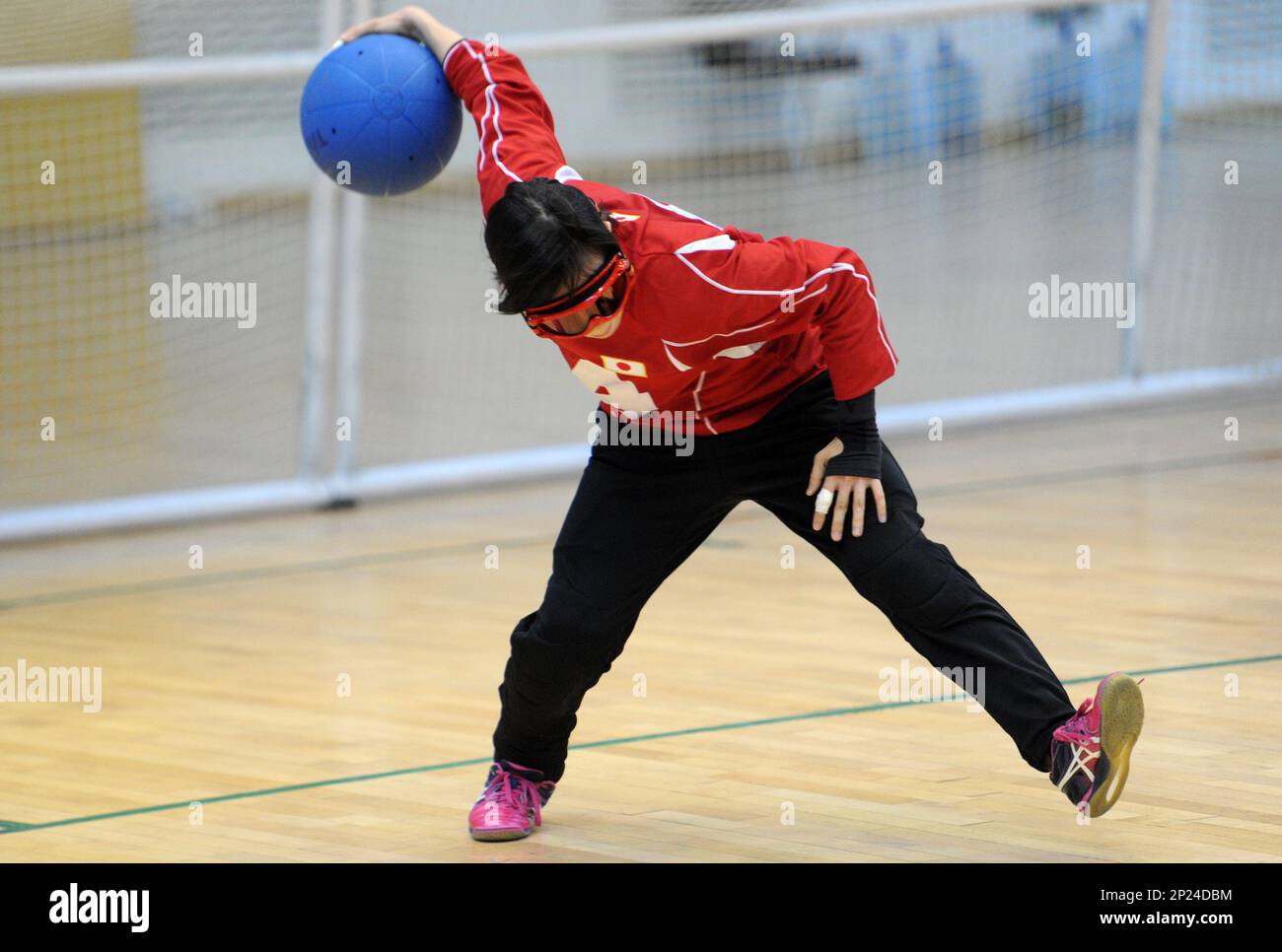 Japan's Akiko Adachi plays a shoot during the women's goalball final against China at the 2015 International Blind Sports Federation (IBSA) Asia Pacific Goalball Championships in Hangzhou in east China's Zhejiang province Japan's Akiko Adachi plays a shoot during the women's goalball final against China at the 2015 International Blind Sports Federation (IBSA) Asia Pacific Goalball Championships in Hangzhou in east China's Zhejiang province