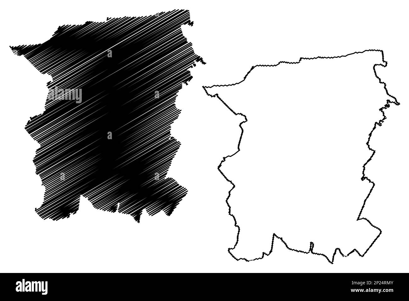 Canterbury Non-metropolitan district, borough, city (United Kingdom of Great Britain and Northern Ireland, ceremonial county Kent, England) map vector Stock Vector