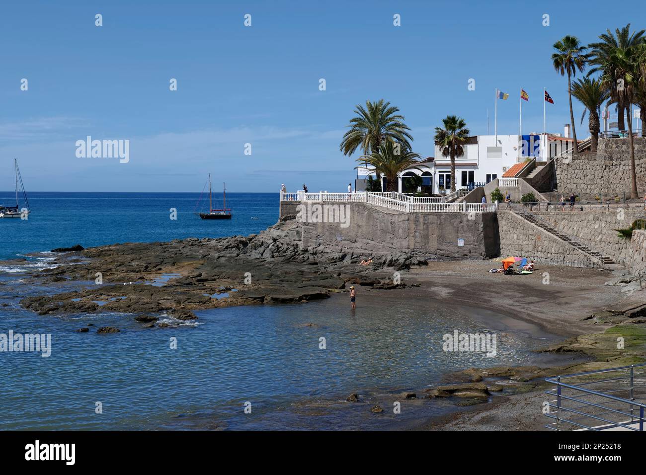 rocky cove at Playa Las Marañuelas, Arguineguín,Gran Canaria,Canary ...