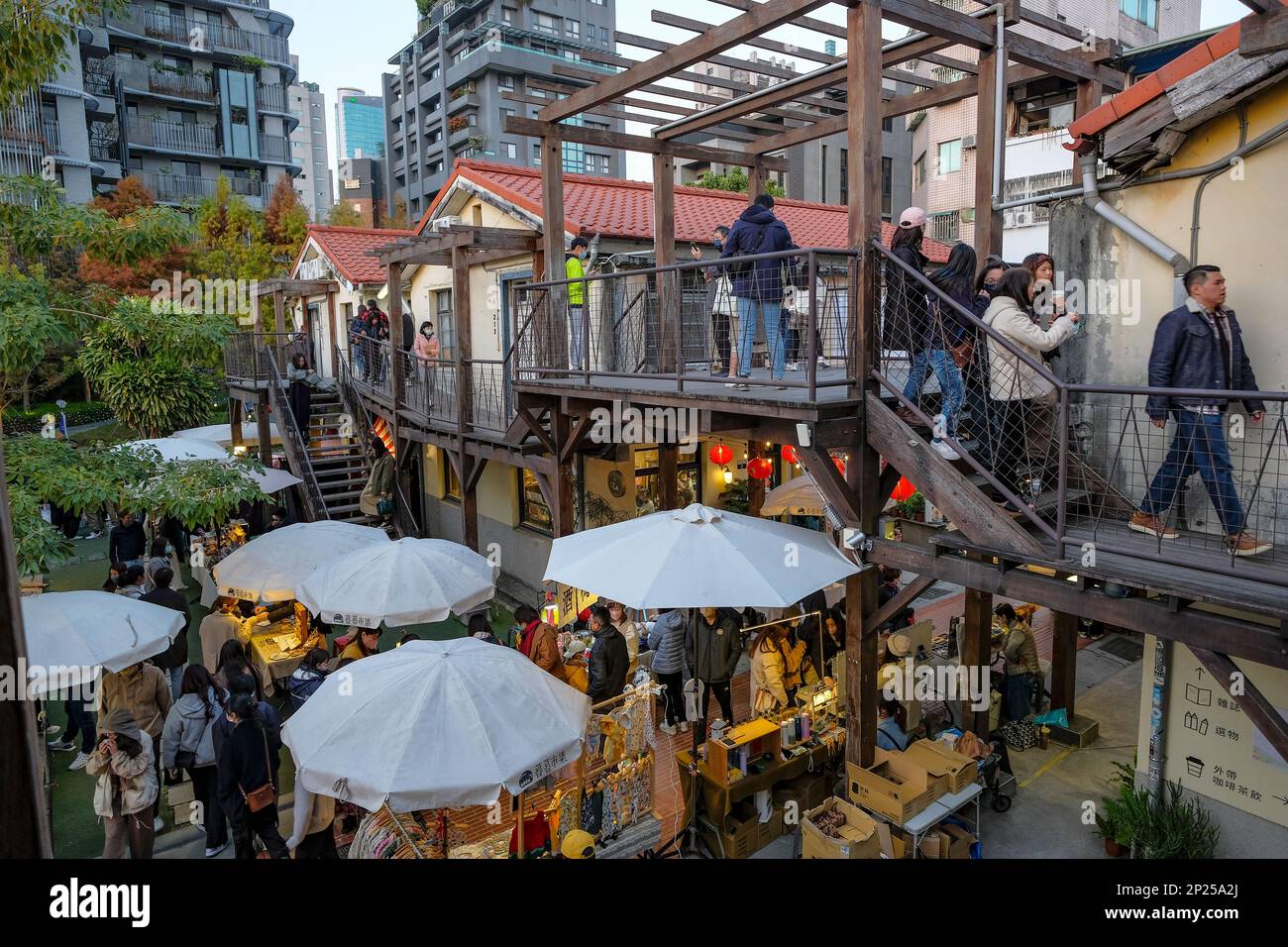 Taichung, Taiwan January 29, 2023 People visiting the Audit New