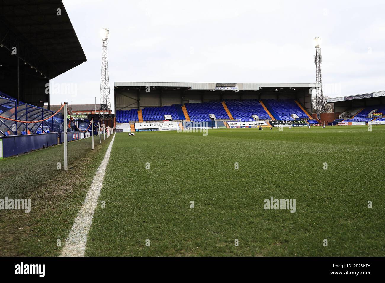 A general view of Prenton Park during the Sky Bet League 2 match between Tranmere Rovers and Hartlepool United at Prenton Park, Birkenhead on Saturday 4th March 2023. (Photo: Chris Donnelly | MI News) Credit: MI News & Sport /Alamy Live News Stock Photo