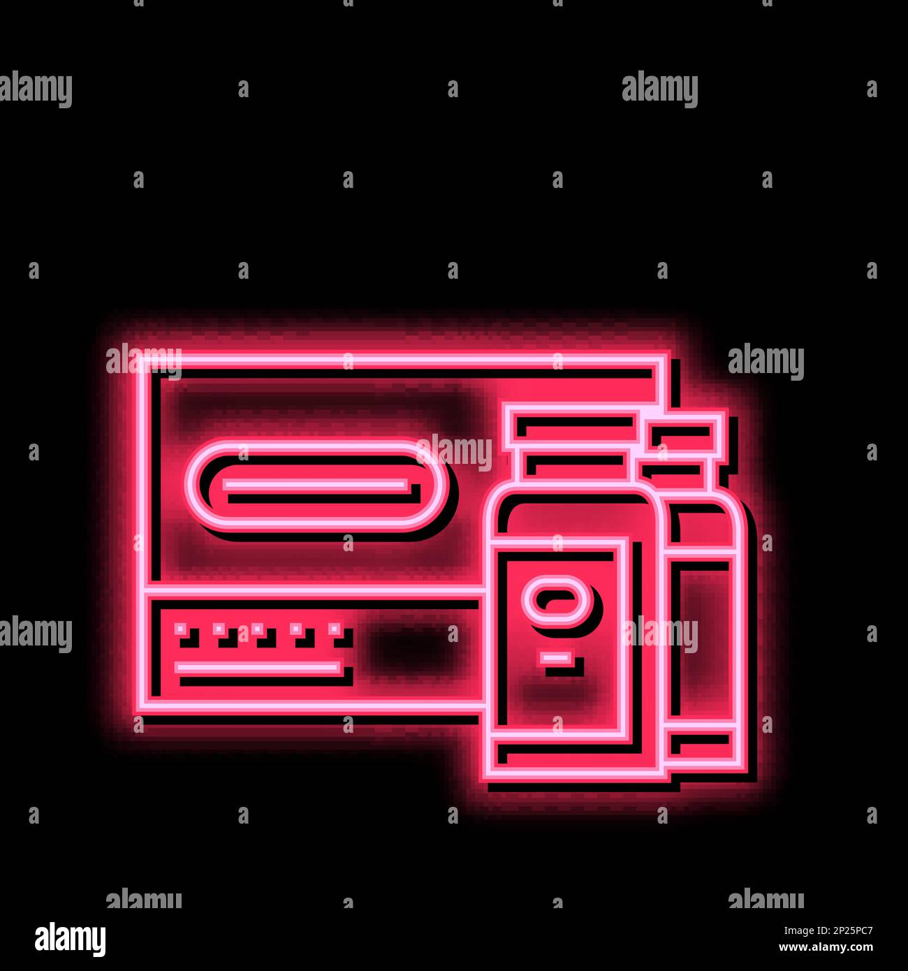 liquid probiotics neon glow icon illustration Stock Vector Image & Art ...