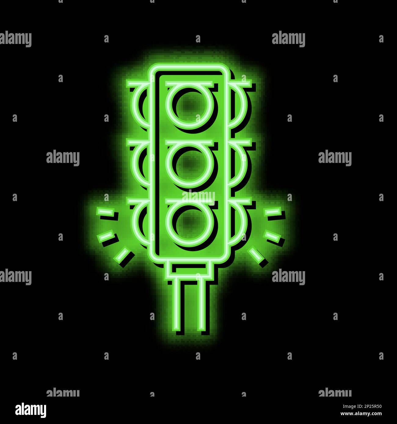 traffic light neon glow icon illustration Stock Vector Image & Art - Alamy