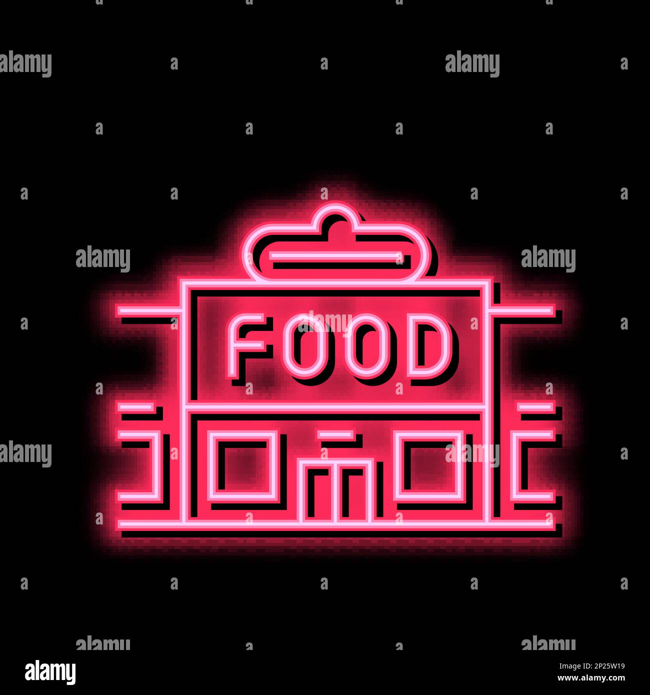 food store building neon glow icon illustration Stock Vector Image ...