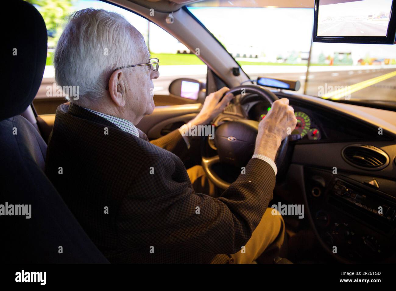 In this Oct. 30, 2015 photo, Marvin Welstead, 94, of Fremont drives the