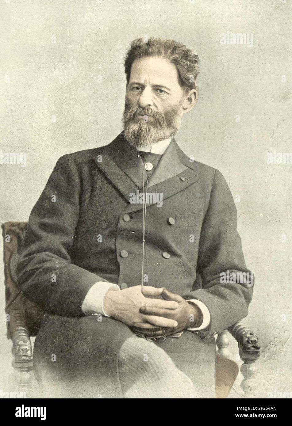 Photo portrait of Mark Antokolsky. Photo from 1902. Mark Matveyevich Antokolsky (1840 – 1902) was a Russian Imperial sculptor of Lithuanian Jewish descent. Stock Photo