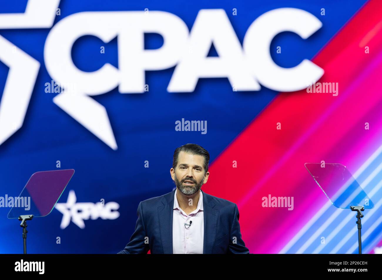 Donald Trump Jr. speaks on the 2nd day of CPAC Washington, DC
