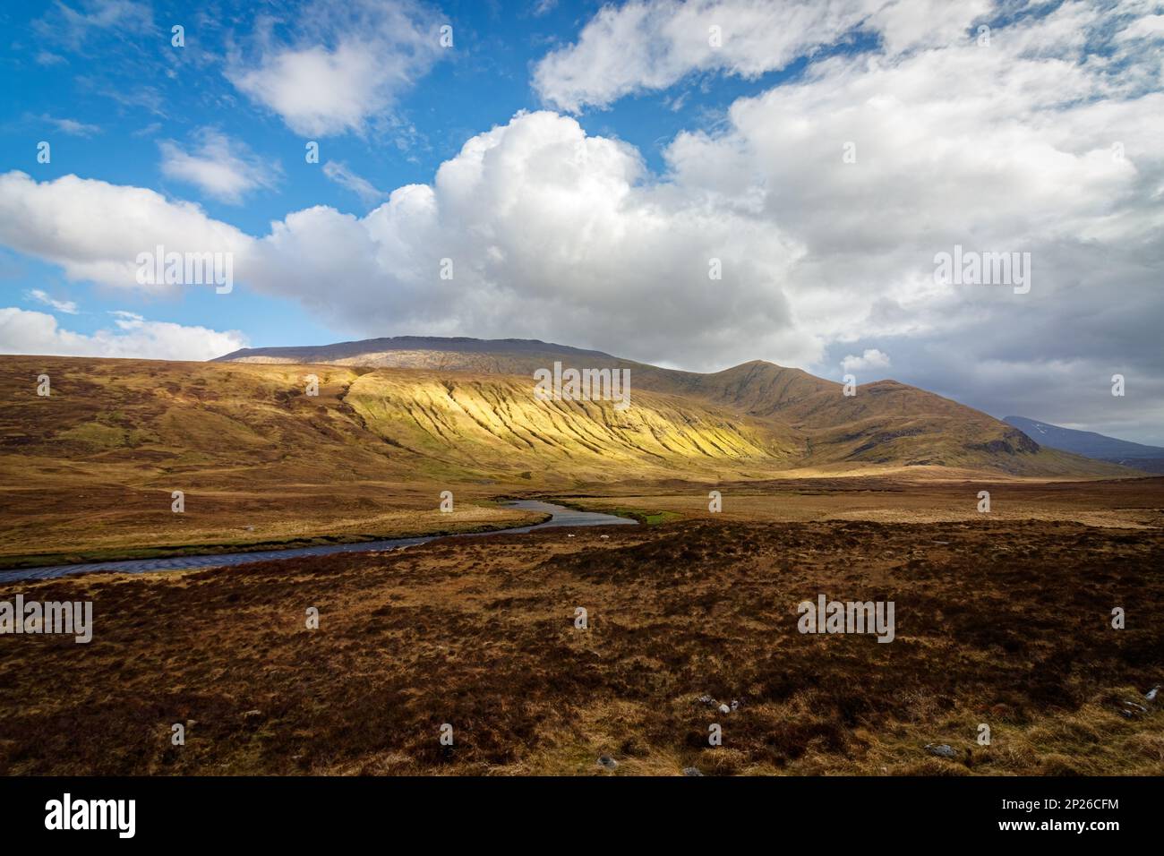 Scenic view of the scottish highlands in springtime, Scotland, United Kingdom Stock Photo