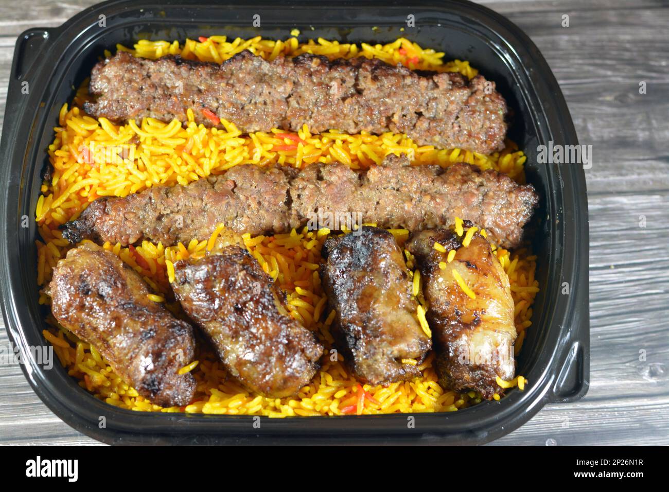 Arabic cuisine traditional food beef Kofta, kebab and tarb kofta shish