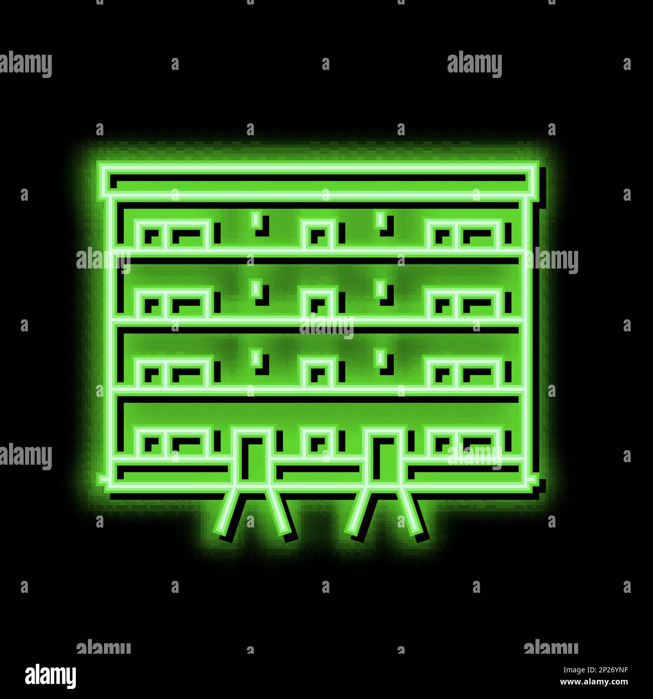 condominium house neon glow icon illustration Stock Vector Image & Art ...