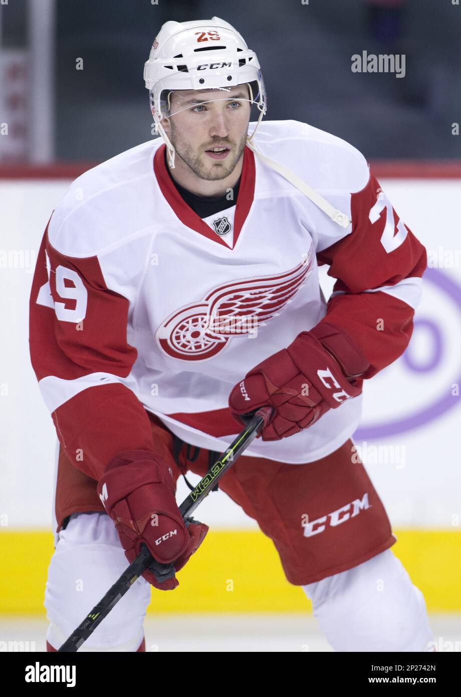 NHL profile photo on Detroit Red Wings player Marc Staal at a game against  the Calgary Flames in Calgary, Alta. on March 12, 2022. (Larry MacDougal  via AP Stock Photo - Alamy