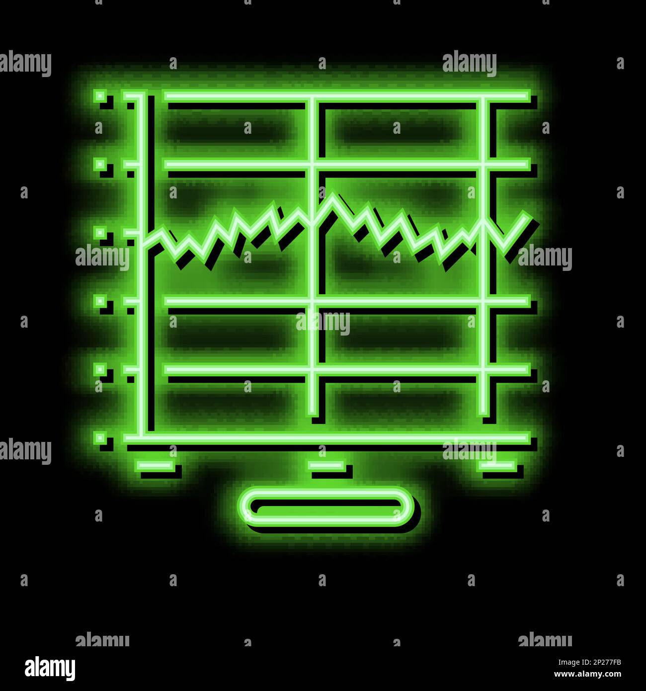 graphic sound vibration neon glow icon illustration Stock Vector Image ...
