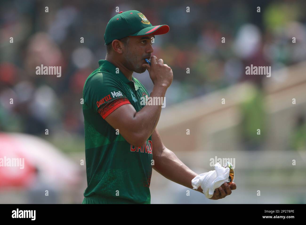 Taskin Cricketer Taskin Ahmed during the Bangladesh-England 2nd One Day International ...