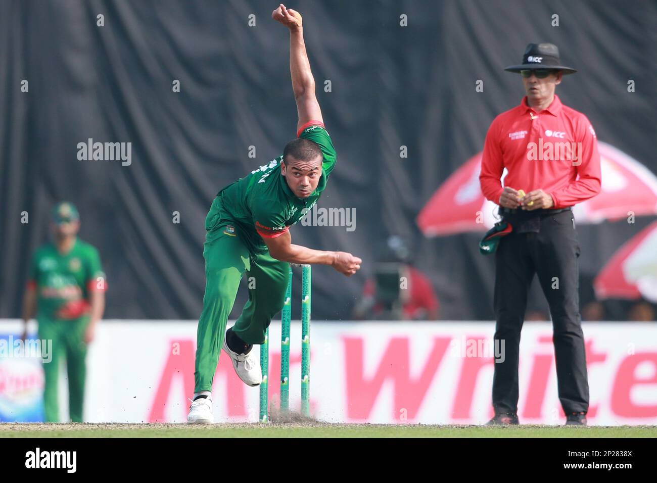 Taskin Cricketer Taskin Ahmed during the Bangladesh-England 2nd One Day International ...