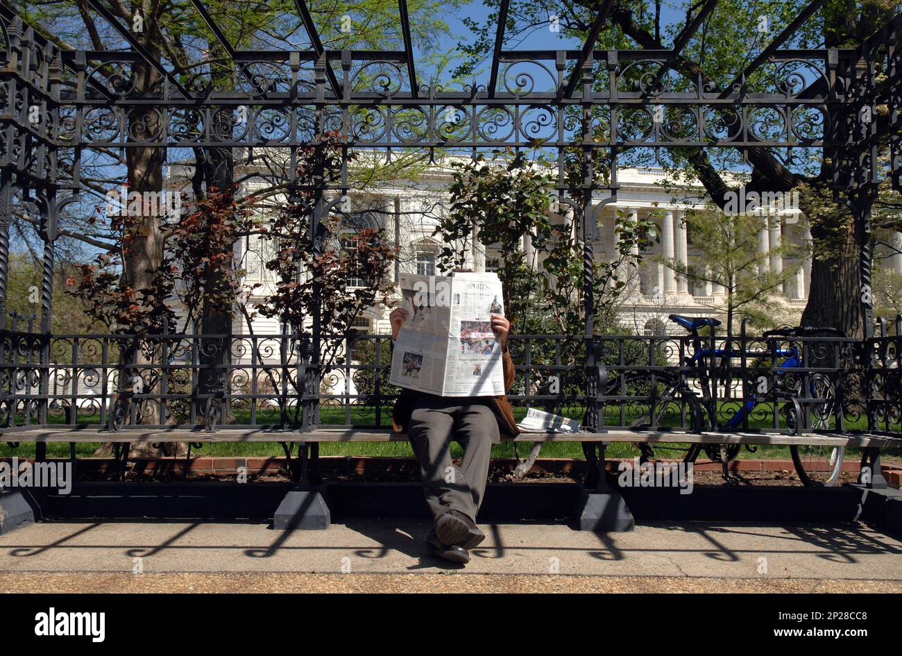 Gregg de Bie, an attorney from Arizona, takes a break from Supreme