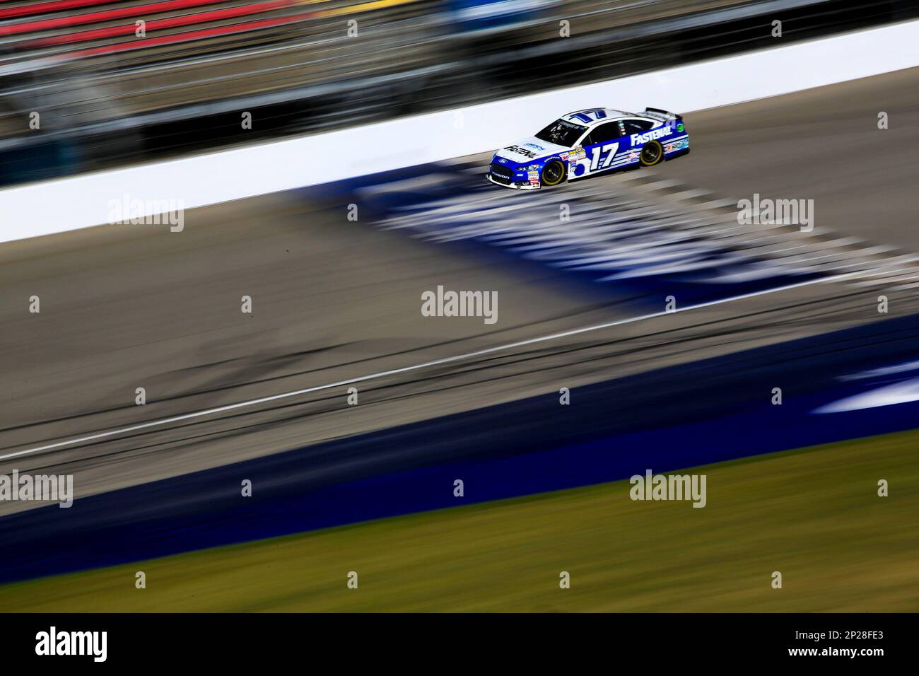 NASCAR driver Chris Buescher is shown during testing at Michigan International Speedway in Brooklyn, Mich., Tuesday, Oct