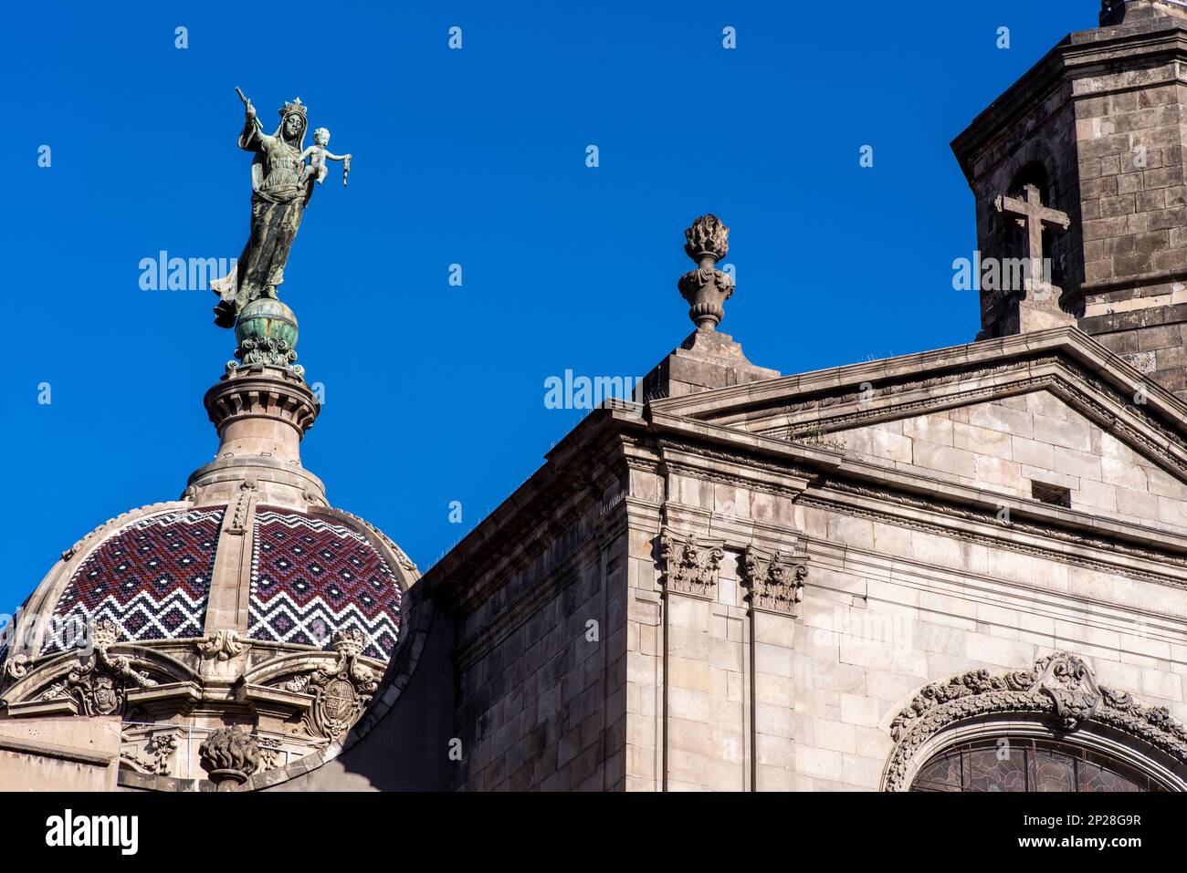 Basilica of the Merced of Barcelona Stock Photo