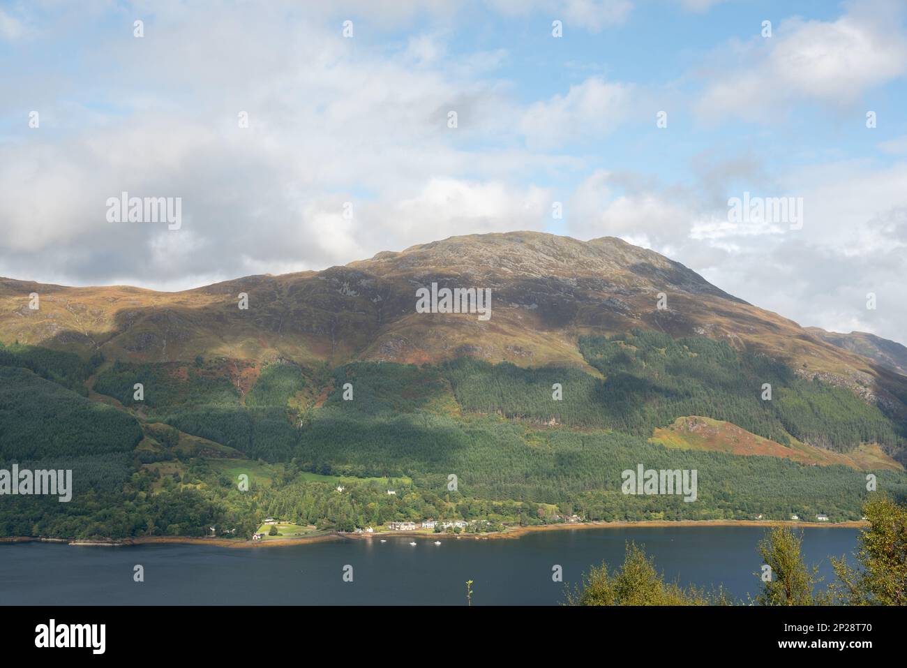 Cloud reflection over a mountain in the Scottish highlands Stock Photo