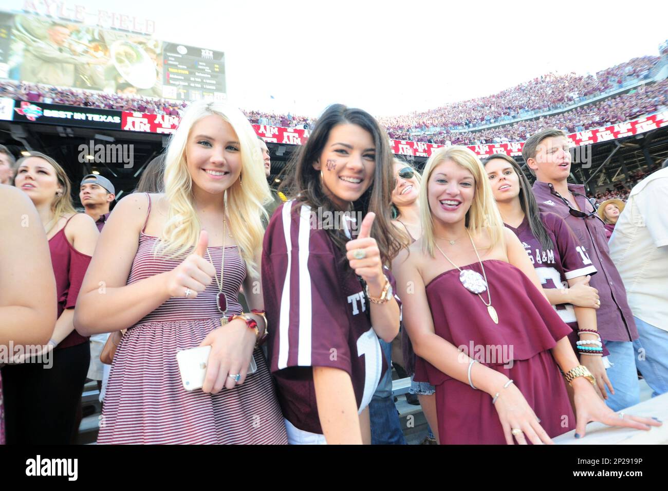 17 October 2015: Texas A&M fans during 41 - 23 loss to Alabama at Kyle ...