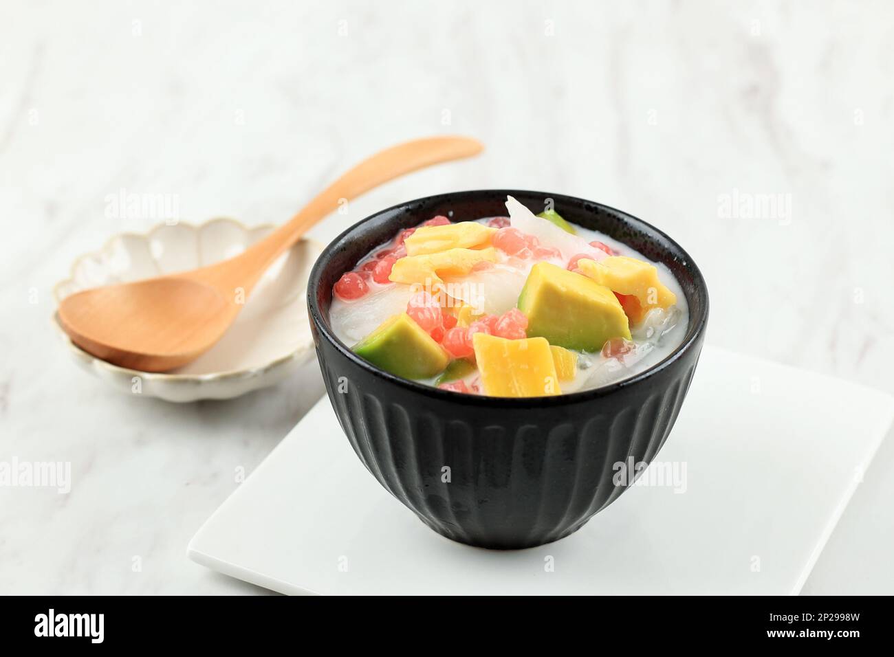 Es Campur, Asian Dessert with Sweet Coconut Milk, Contain Tapioca Pearl