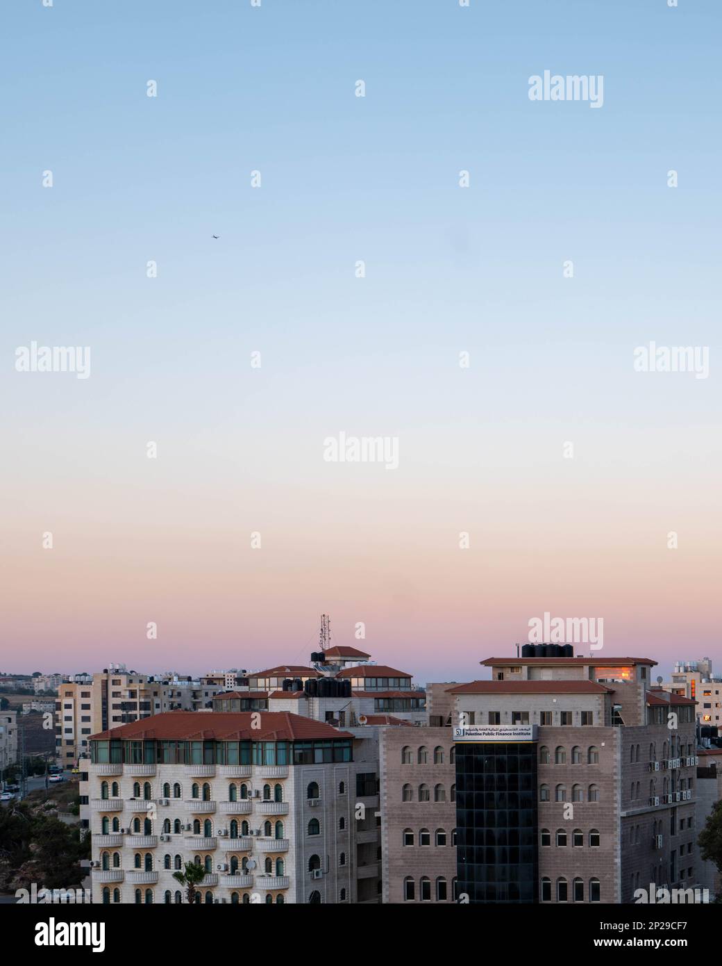 Palestine Public Finance Institute Building at Dawn in Ramallah