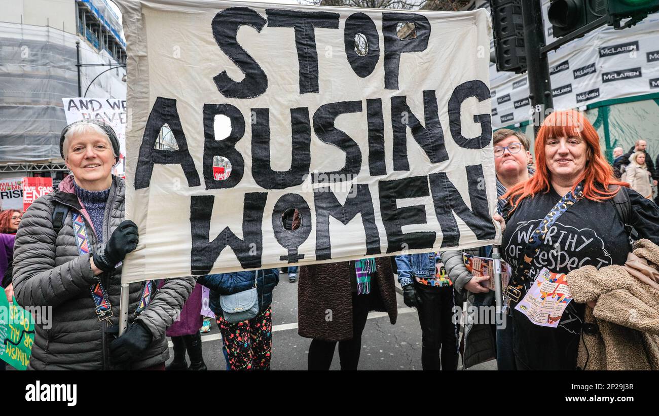 London, UK. 04th Mar, 2023. The annual Million Women Rise March