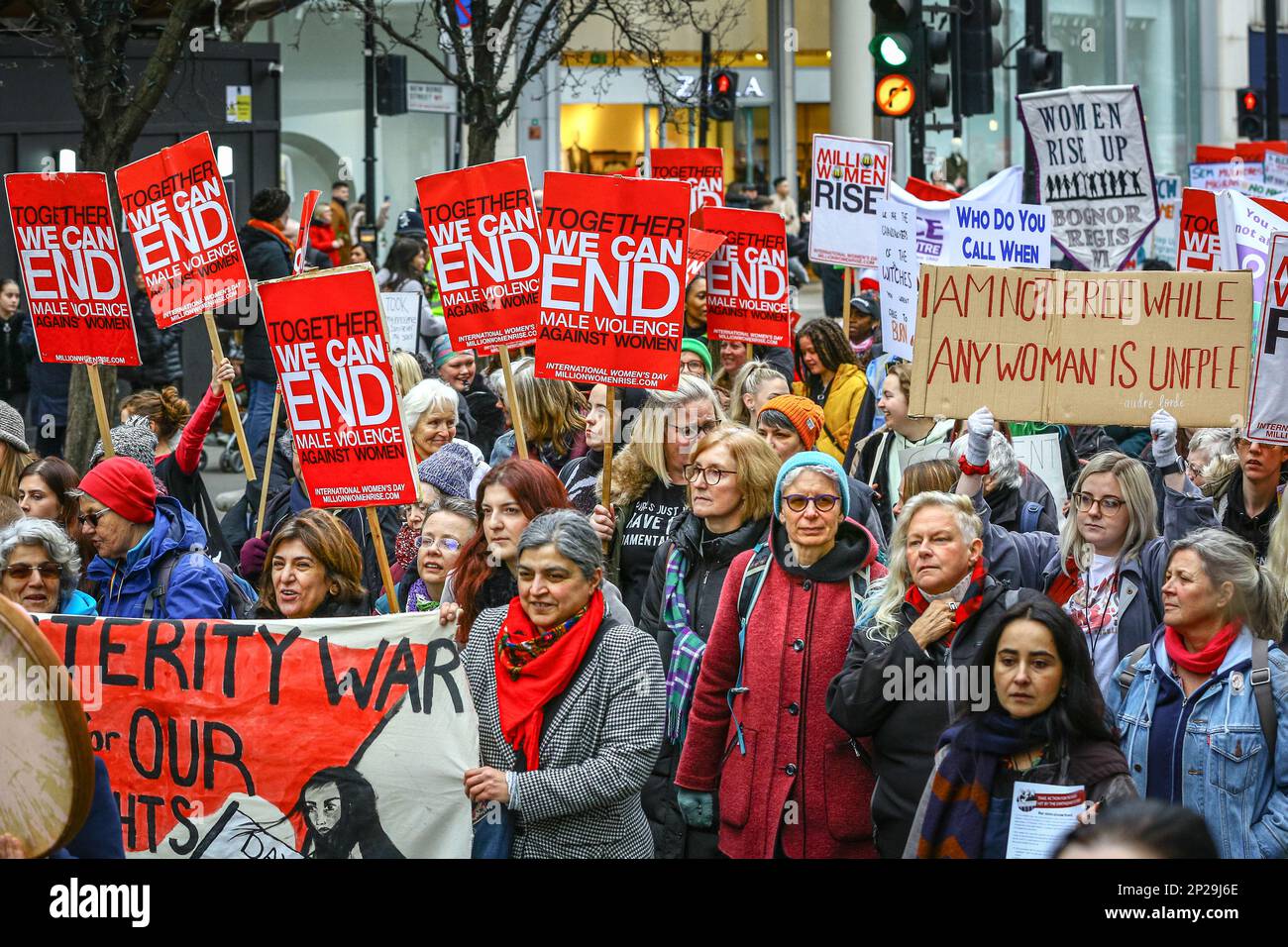 London uk 04th mar 2023 the annual million women rise march