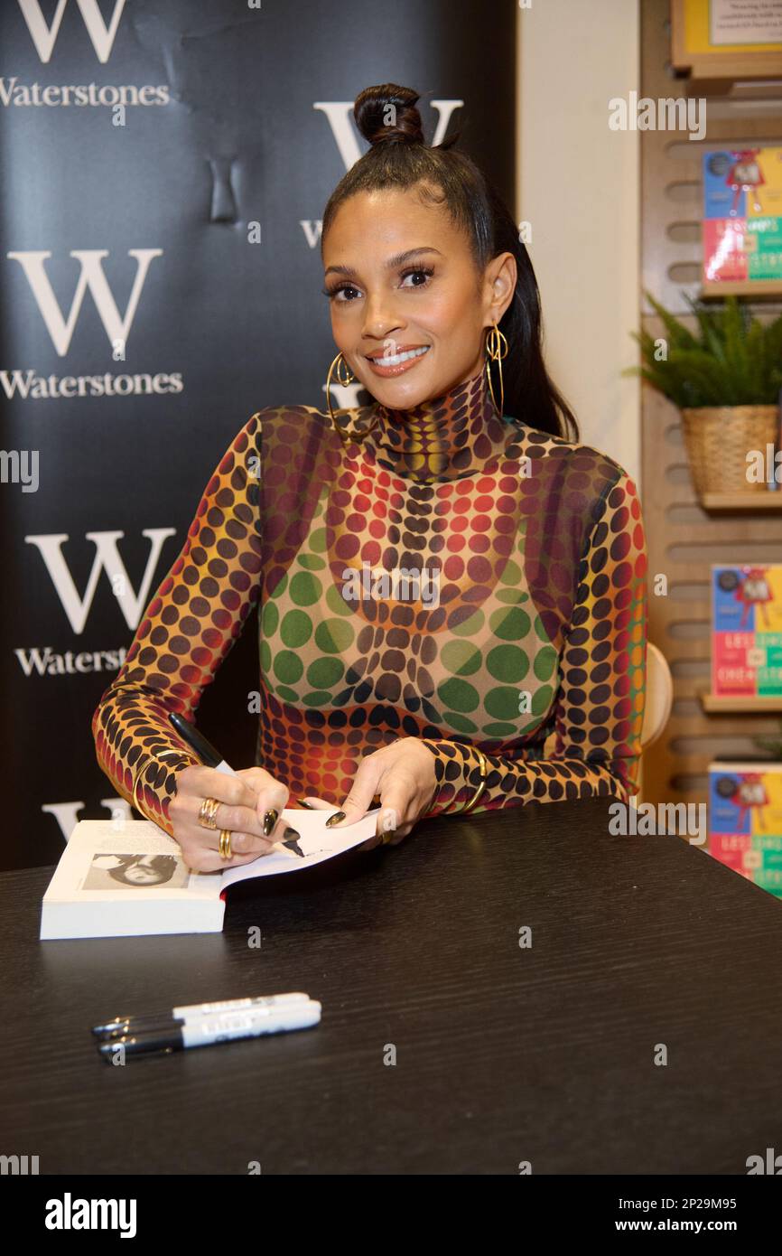 London, UK . 4 March, 2023 .  Alesha Dixon attends a book signing at Waterstones held at the Westfield White City. Credit:  Alan D West/EMPICS/Alamy Live News Stock Photo