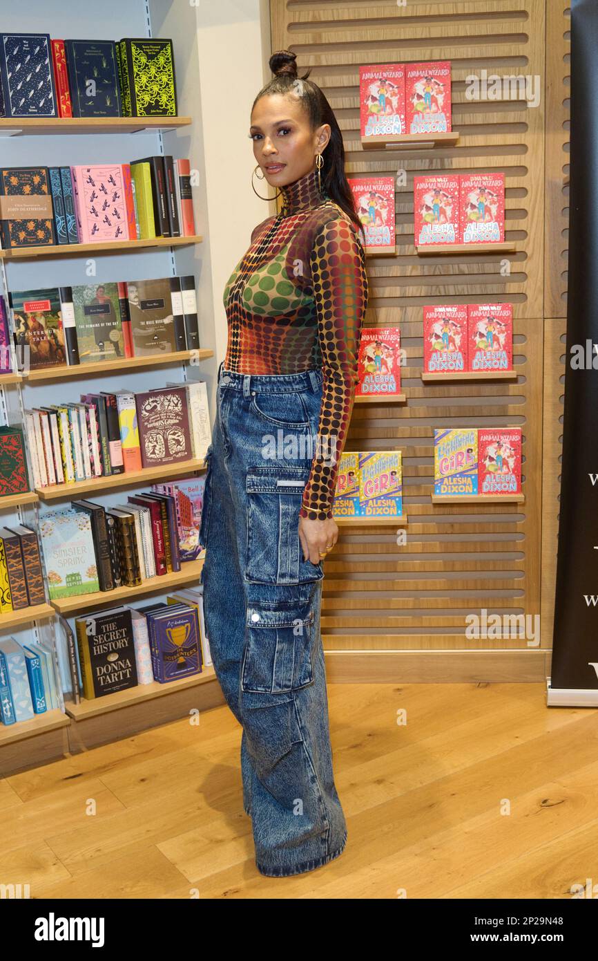 London, UK . 4 March, 2023 .  Alesha Dixon attends a book signing at Waterstones held at the Westfield White City. Credit:  Alan D West/EMPICS/Alamy Live News Stock Photo