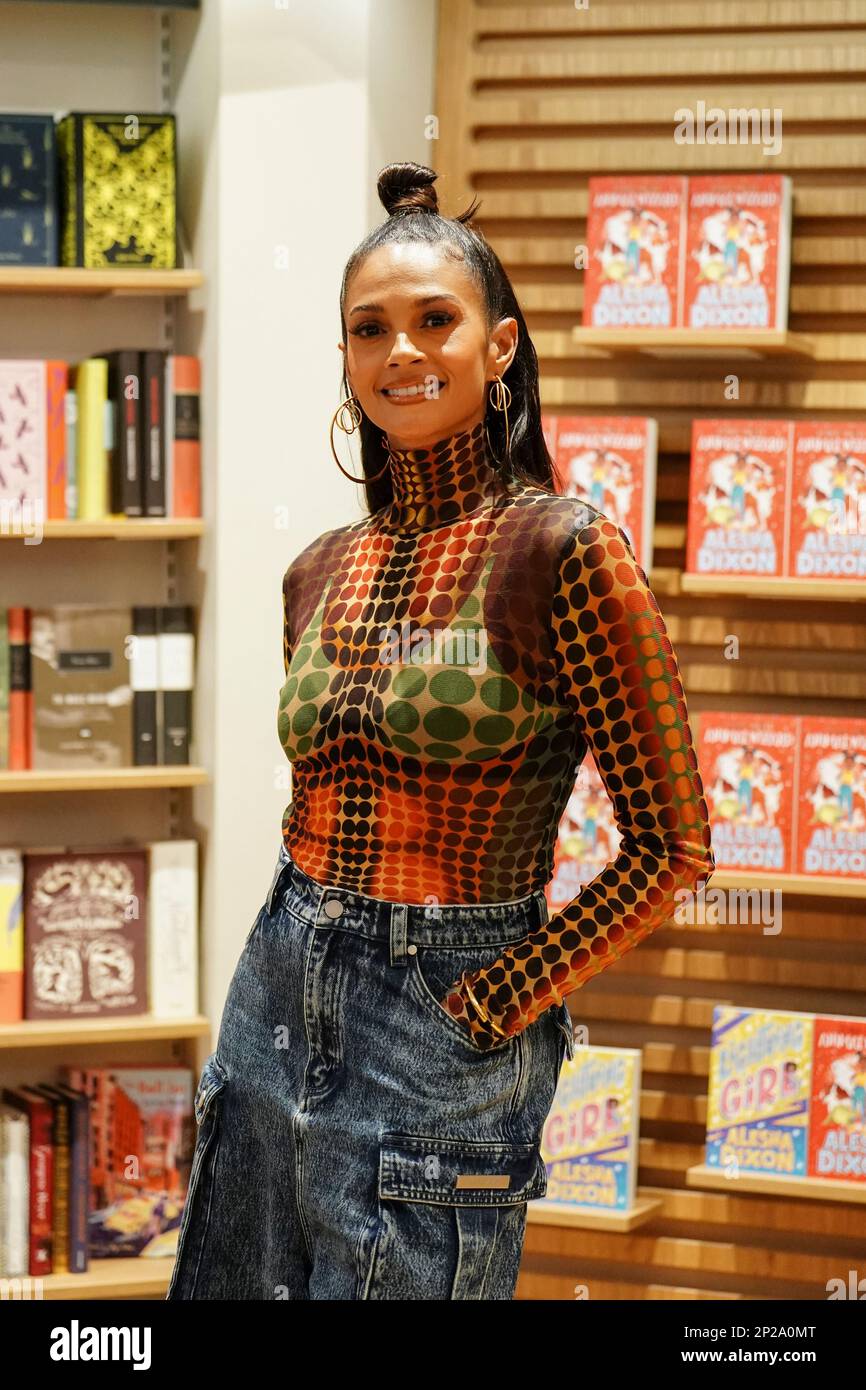 Alesha Dixon at a book signing of her new children's book Luna Wolf