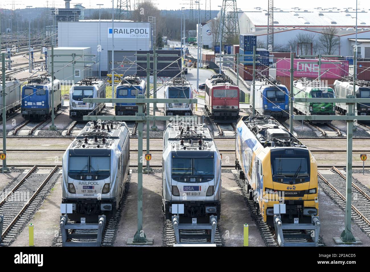 GERMANY, Hamburg, Railpool railservice, depot for eletric harbour ...