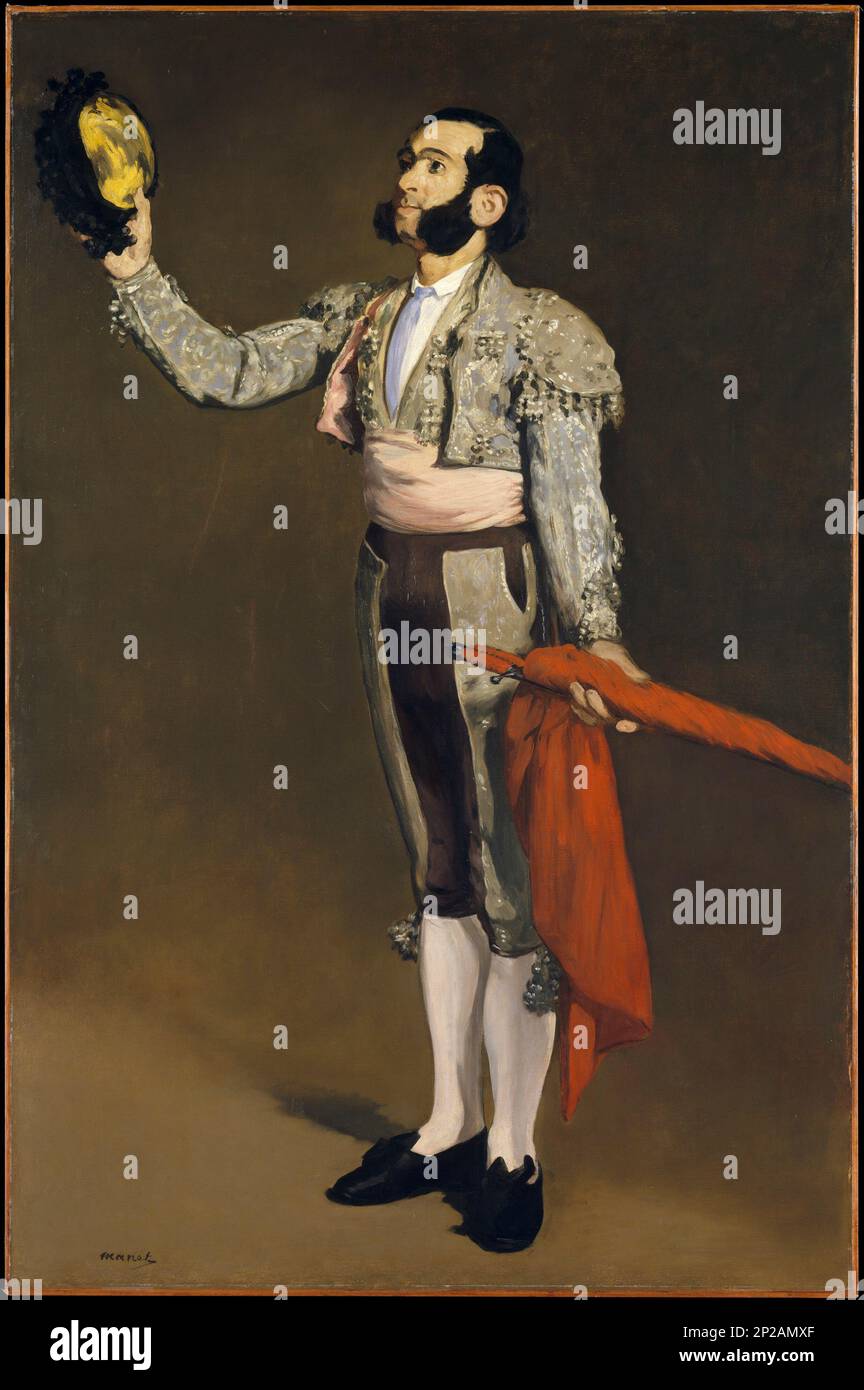 A Matador. Edouard Manet. 1866–67.  The matador is the famous Cayetano Sanz y Pozas (1821–1890). Stock Photo