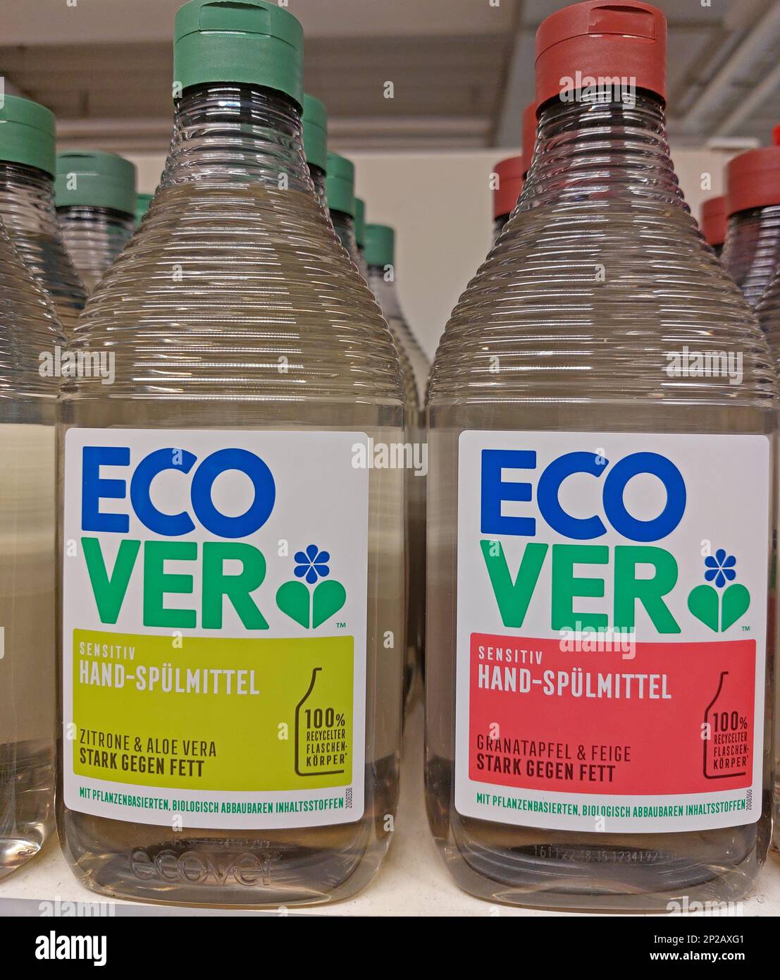 Eco Ver dish soup bottles in a supermarket Stock Photo - Alamy